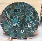 Green Agate Coffee Table, Kitchen Center Agate Table For Interior Home Decor