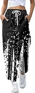 [Generic] Fall Work Clothes for Women Pants Workout High Waisted Yoga Pants with Pockets Womens Drawstring Pants with Pockets