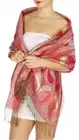 Fashion Metallic Paisley Pashmina Scarf Shawl Wrap 15 SOLID COLORS! Supper Shiny