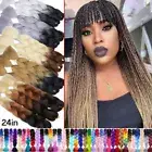 24"60Colors Jumbo Braiding Hair Extensions Box DIY Hairpiece Bundles Plait Corn