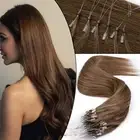 Micro Ring Link Human Hair Extensions Micro Ring Loop Beads Tipped 100%Remy Hair