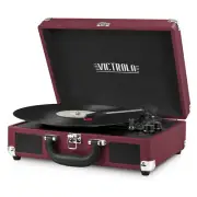 Victrola Bluetooth Suitcase Record Player 3-Speed Turntable Marsala NEW