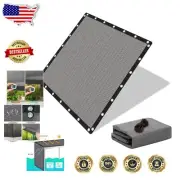 Classic Gray Shade Cloth with 90% UV Block - Easy Install Outdoor Canopy 8x12 FT
