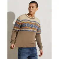 在飛比找ETMall東森購物網優惠-MCS套頭圓領休閑針織衫男士毛衣