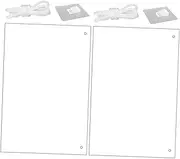 OFFSCH Hanging Dry Erase Bulletin Board Acrylic Memo Boards for Office School Wall Hooks White String 80cm