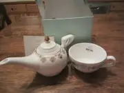 Lenox Disney Aladdin Tea For One Genie Lamp Shape Porcelain Teapot & Cup Set New