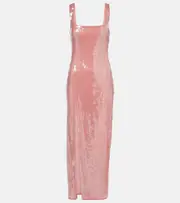 [Staud] Staud Le Sable sequined maxi dress AU 14 orange