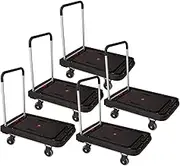 Car End Pipes 1 Pack Foldable Dolly Cart, Platform Hand Truck with Wheels, 300 Lbs Home Hand Truck(500 LB 5 Pack)