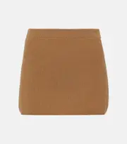 [Aya Muse] Aya Muse Agos cotton-blend miniskirt AU 14 brown