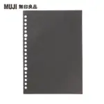 【MUJI 無印良品】書型可撕活頁紙.6MM橫線.20孔/50頁.黑.A5