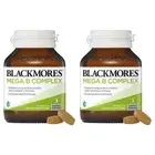 2x Blackmores Mega B Complex 75 Tabs High Potency Vitamin B Formula for Energy
