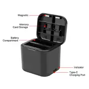 For Insta360 Ace Pro/Ace Battery Fast Charging Case Memory Card Storage Box Case