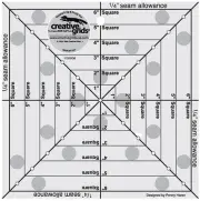 Creative Grids 6 1/2" Square It Up or Fussy Cut Sewing Quilting Ruler CGRSQ6