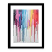 Rainbow Dripping Color Framed Art Framed print Art Poster