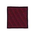 [Gucci] Gucci Jacquard Blanket ONE SIZE BLUE/RED