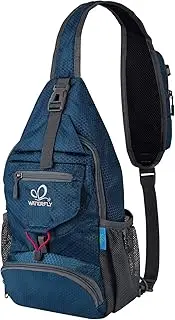 [Waterfly] Brusttasche Sling Bag Klein: Faltbarer Herr Crossbody Bodybag Crossbag Slingbag Crossover Single Chest Rucksack Schultertasche Schulterrucksack Cross Body Herren Damen Reisen Wandern