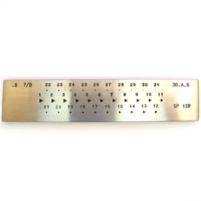 Steel Drawplate Triangular 20 Hole Ø3.00 - Ø0.50mm (Made in Italy) - TD461
