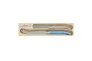 Debutant Cheese Knife Set Cornflour Blue & Pink