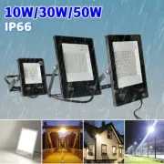 LED Floodlight 10/20/30/50/100W Garden Outdoor Waterproof Flood Lamp Cool White