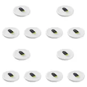 240pc Lemon & Lime Reusable Plastic Serving Plate Round Large 25.5cm White