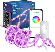 TP-Link Tapo Smart LED Light Strip, two lights included (5 meters each), Wi-Fi App Control RGB Multicolour LED Strip, Works with Alexa &Google Home,Suitable for TV Kitchen DIY Decoration(Tapo L900-10)