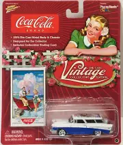 COCA~COLA 1957 '57 CHEVY NOMAD - OLD MAN & HIS BOAT WITH BOTTLES AND GIRL