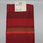 Ikea Fenja Rand Table Runner Red Striped 20 in x 20 in 100% Silk Holiday