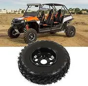 23x7‑10 Tire with Hub Low Noise Friction Aging Resistant Tire Wheels for ATV UTV Go Kart Farm Vehicle Lawn Mower Knobby Sport Tires Replacement