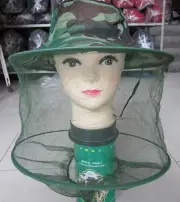 Outdoor Mosquito Insect Net Hat Camouflage Cap Hunting Camping Face Protector