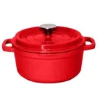 SOGA Cast Iron 26cm Enamel Porcelain Stewpot Casserole Stew Cooking Pot With Lid