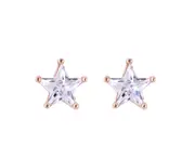 Crystals from SWAROVSKI 18K Yellow Gold Star Solitaire Earrings