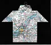 Origami Map Shirt Canada, Quebec, Montreal, Chateauguay, Louiseville, Jerome