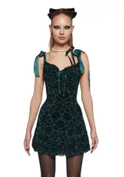 [Sugar Thrillz] Wildflower Fables Mini Dress - Green