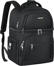 Cooler Backpack,30 Cans Insulated Backpack Cooler Leakproof Double Deck Cooler Bag for Men Women RFID Lunch Backpack