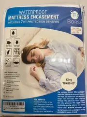 Borsh 7 in 1 Protection benefits Mattress incasement King Size 100% Waterproof