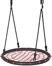 Disc Giant Nest Web Net Tree Swing Monkey Rope Hanging Swing Seat Sets Heavy Duty for Garden Backyard Outdoor for Kids Children Adult