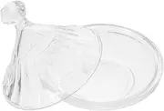 DONFAMDS Elegant Glass Candy Tray with Lid for Storage Transparent Container for Nuts and Snacks for Christmas and Special Occasions Maintains Freshness for Parties and Gatherings