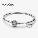 小旋正品代購 PANDORA 潘朵拉雪花銀鐲子手鐲 百搭592286C01送情侶禮物