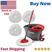 O-Cedar Easy Wring Spin Mop & Bucket Floor Cleaning System with 3 Extra Refills