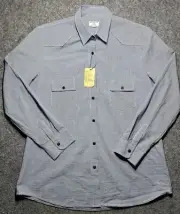 Matchstick Men's Shirt XL Blue Checks Long Sleeves Button Up Argus NWT