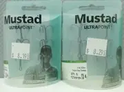 Mustad UltraPoint KVD Elite Size 4 Round Bend Treble hooks 2 packs of 6 TR58NP-8