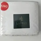 Vtg Ralph Lauren BRITTANY Lace White Scallop Embroidered KING Flat Sheet NEW