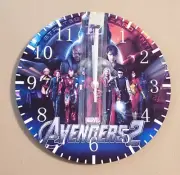 Marvel Avengers 2 Borderless Wall Clock Quartz Battery Operated - New And Unused