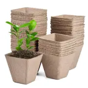 3.25" Seed Starter Pots, Organic Planting Peat Pots for Indoor Garden