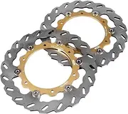 Front Brake Disc Rotors Disks Motorbike Part Accessory L+ R 2PCS Compatible with Yamaha XP T-MAX 500 2008-2011 & XP T-MAX ABS 500 2008-2012(Gold)