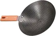 WEKADRIN Traditional Iron Wok Frying Pan Small Non Stick Household Kitchenware for Camping Multi Functional Cookware for Frying Boiling and Steaming Easy to Clean Durable Design