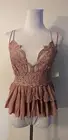 New Free People Intimately sz S Adella Cami Tank Top blouse dusty mauve 4630