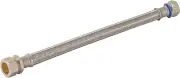 18" Steel-Flex Water Heater Connector, 3/4" FIP Swivel & Compression, Braided St