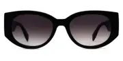 Alexander McQueen AM0330S Sunglasses Women Black Oval 54mm New 100% Authentic