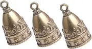 KALLORY 3pcs Antique Copper Bell Pendants for DIY Crafts Jingle Bells Decor for Christmas Wreaths Vintage Ornaments for Jewelry Making and Home Decor for Craft Lovers